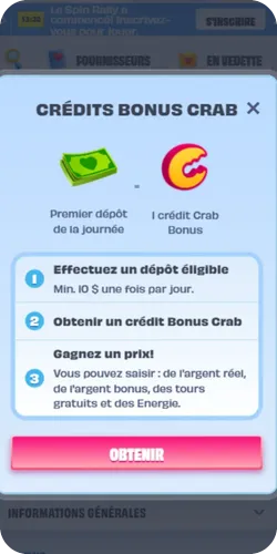 Écran de jeu Onlyspins